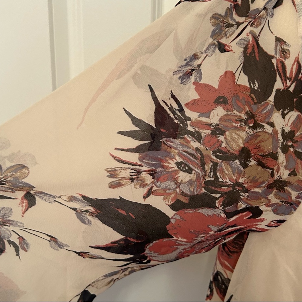 LoveWednesday Floral Print Women's Blouse - Picture 3 of 5